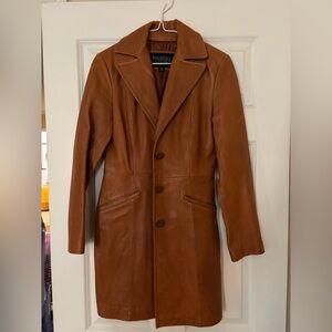 Brown all Leather Coat